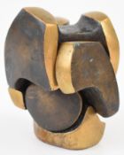 Andre Dekeijser 1924-2013 limited edition 3/15 four piece bronze sculpture 'Symbiose 1', impressed