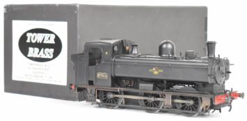 Tower Models brass 0 gauge model railway BR black Pannier tank engine, 3763, 0-6-0, in original