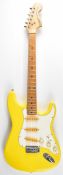 Founder Custom Fender Stratocaster style electric guitar in Lemon yellow finish with maple neck,