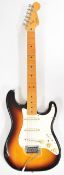 Fender Stratocaster electric guitar in tobacco sunburst with maple neck, fretboard and single coil