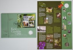 2009 Kew Gardens coin cover with uncirculated 50p Kew Gardens coin