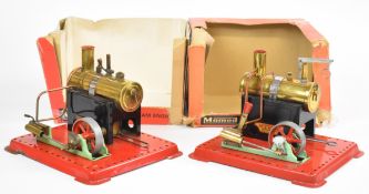 Two Mamod live steam engines comprising SE1a and SE2a, both in original boxes