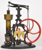 Roland Reichelt Eagle hot air or Stirling cycle engine with spirit burner and driving a spoked