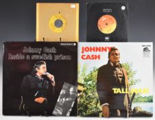Collection of Johnny Cash Country Rock records comprising fifty one LPs and two 7
