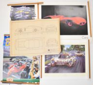 [Motor Racing] Posters 'Le-Mans 1990' by Nicholas Watts limited edition print multi signed by the