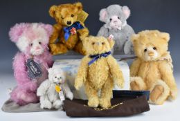 Six collectors Teddy bears to include Charlie Bears 'The Isabelle Collection' limited editions,