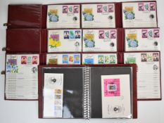 Three Stanley Gibbons Royal Events albums with one hundred and fifty Royal Baby first day covers,