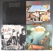 Seven AC/DC LPs comprising San Francisco '77 (bootleg, sealed in shrink wrap), Dirty Deeds Done Dirt