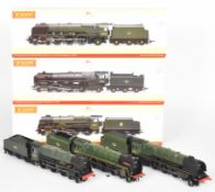 Three Hornby 00 gauge model railway locomotives comprising Patriot Class 'Sir Frederick Harrison'