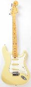 Gaban (Tokai) Stratocaster style electric guitar in cream or off-white finish with maple