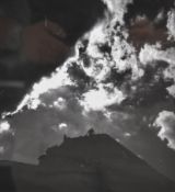 Attributed to Ansel Adams (American Photographer 1902-1984) photographic print of a figure on hill