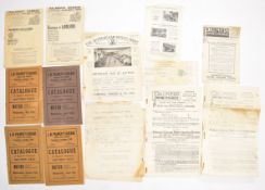 Four 1915 L.N. Palmer's garage car auction catalogues together with further Palmer's ephemera and