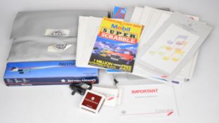 Two Concorde Interest travel packs for a flight chartered by Mobil Oil Ltd for their 'Super