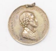 Commemorative Shakespeare Jubilee souvenir medal 1769, with bust of William Shakespeare and adaption