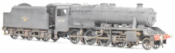 San Cheng 0 gauge BR black Stanier 8F model railway locomotive and tender, 48036, 2-8-0.