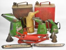 Vintage and classic motoring collectables to include SM and BP and Shell petrol cans, Aerite car