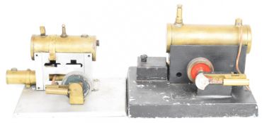 Two live steam engines comprising a Court Lodge or similar engine and a Clydon engine, length of