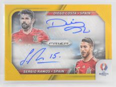 Panini Prizm Euro 2016 Diego Costa and Sergio Ramos dual autograph/signature football trading