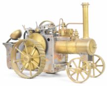 D.R. Mercer live steam traction engine or road locomotive of brass and steel construction with