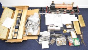 Polly V 5 inch gauge live steam 2-6-0 tank locomotive, part built but paperwork includes invoices