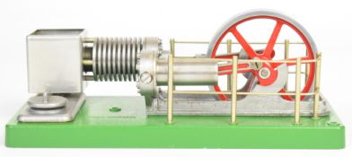 Gfeller Simpla Centaurus hot air or Stirling cycle engine with meths burner, single spoked