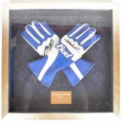 Formula One (F1) Monaco Grand Prix 2005 a pair of signed Williams team gloves autographed in ink