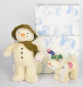 Steiff 'The Snowman' and 'The Snowdog' by Raymond Briggs, both limited editions with certificates of