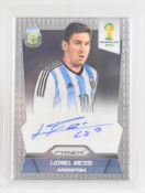 Panini Prizm World Cup 2014 Lionel Messi autograph/signature football trading card, S-LME.