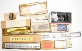 A collection of complete and part complete 0 gauge model railway locomotive kits and accessories
