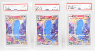 Three Pokémon 'Wailord' Journey Together Illustration 162/159 trading cards, 2025, English and