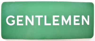 British Railways Southern Region vintage enamel Gentlemen station sign, 30.5 x 76cm