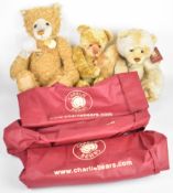 Three Charlie Bears by Isabelle Lee comprising Fish, Chip and Sonny, all with original tags and
