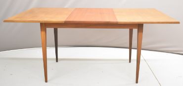 Retro mid-century modern teak extending dining table, length 118cm extending to 143cm and coffee