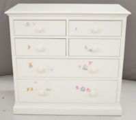 Child’s chest of drawers in white, W104 x D52 x H97 [Believed from The White Company]