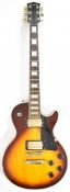 Onyx 'Custom Craft' Les Paul style electric guitar in sunburst finish with rosewood fretboard,