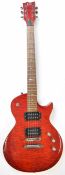 ESP LTD EC-100QM Les Paul style electric guitar in cherry finish with rosewood fretboard,