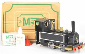 Mamod live steam 32mm gauge 0-4-0 tank locomotive, length 22cm, in original box with funnel, fuel