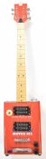 Bohemian Guitars oil can electric guitar, in fitted leather carry case.