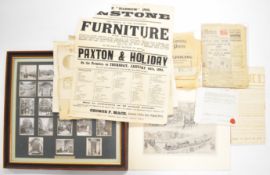 Jonas Paxton (& Associates) Auctioneers a group of 13 printed posters to include a cottage residence
