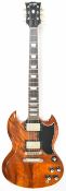 Orville by Gibson SG electric guitar in brown wood finish with rosewood fretboard, pearlescent