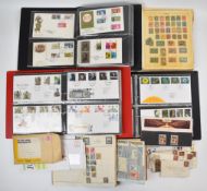 Collection of British and Commonwealth stamps in album including 1840 1d black and 1841 2d blue,