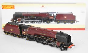 Hornby 00 gauge model railway BR maroon Princess Coronation Class locomotive Sir William A.