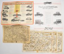 Two fold out vintage car and lorry interest posters or brochures comprising Morris 1 ton truck and