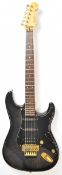 Fender STR-75 Stratocaster in black shimmer finish with rosewood fretboard, pearlescent inlays,