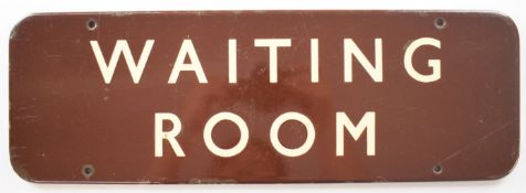 British Railways Western Region vintage Waiting Room station door sign, 15.5 x 46cm