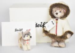 Steiff Hudson Teddy Bear with Husky, limited edition 400/1500, 036682, with button to ear, tags