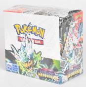 Pokémon TCG Scarlet & Violet 'Twilight Masquerade' factory sealed booster box containing 36 packs of