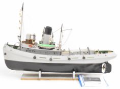 Mountfleet models Empire Ivy WW2 model steam tug boat with fibreglass hull and detailed deck houses,
