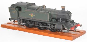 Heljan 0 gauge model railway BR green class 61 Prairie tank engine, 6135, 0-6-0, with wooden display