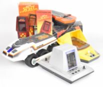 Five MB, Bandai, CGL and Palitoy retro LED / LCD and similar gaming items comprising Frogger,